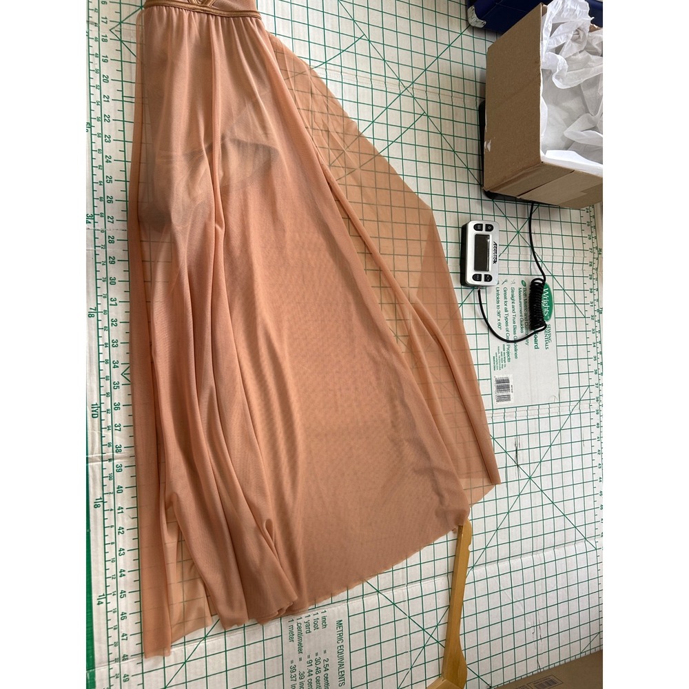 Weissman Bronze Rhinestone Lyrical Dance Costume Mesh Skirt MA Medium Adult - Picture 6 of 15